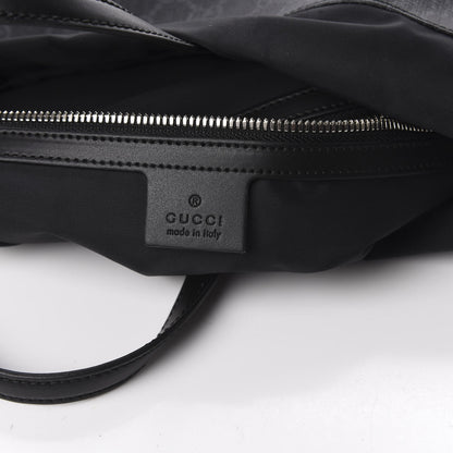 Gucci Soft GG Supreme Monogram Appia Calfskin Web Drawstring Backpack Black 7 of 9