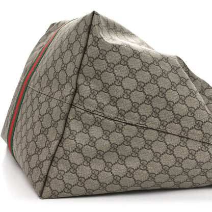 Gucci GG Supreme Monogram Calfskin Web Medium Jackie 1961 Shoulder Bag Beige Brown Sugar 11 of 11