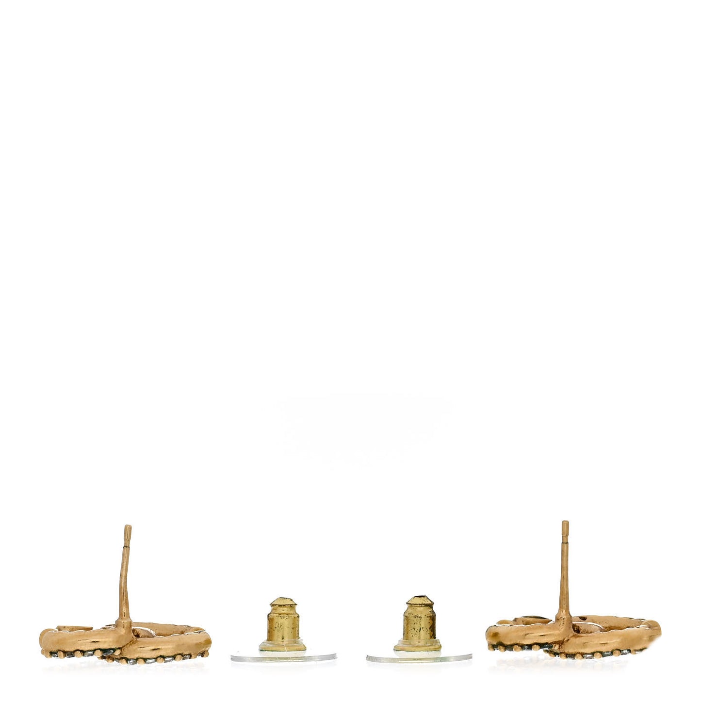 Crystal CC Earrings Gold