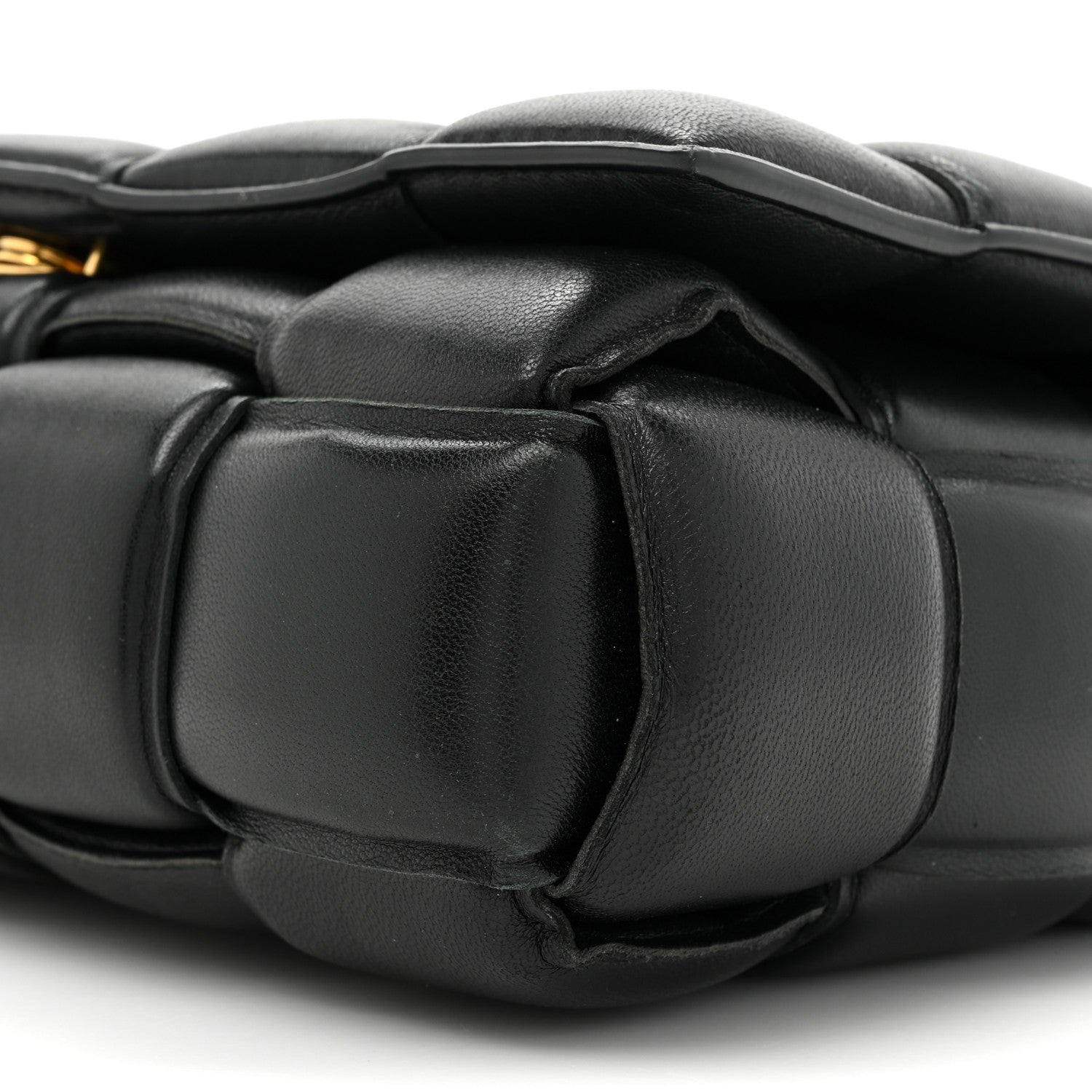 Bottega Veneta Lambskin Maxi Intreccio Padded Chain Cassette Crossbody Bag Black 7 of 13