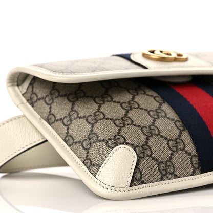 Gucci GG Supreme Monogram Web Small Ophidia Belt Bag 90 36 Beige Ebony White 7 of 9