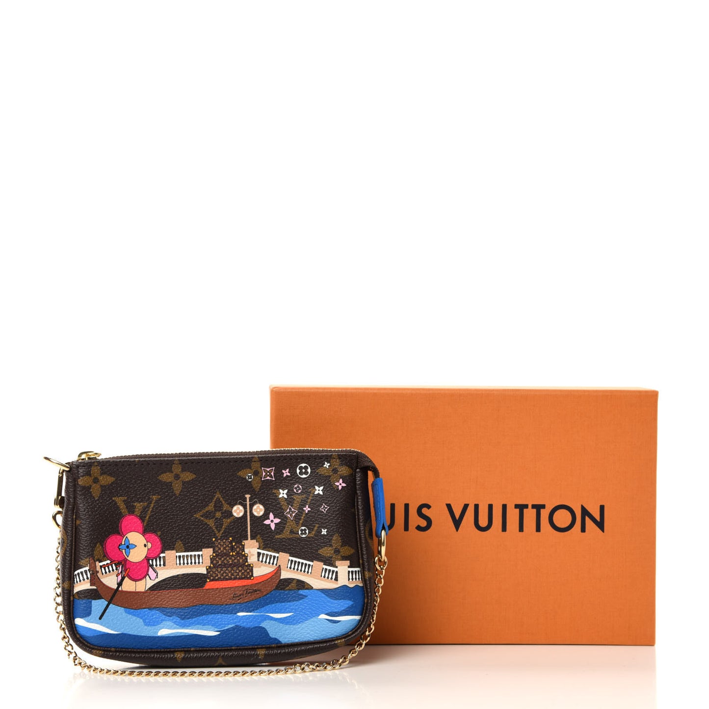 Monogram 2019 Christmas Animation Mini Venice Pochette Accessories Blue