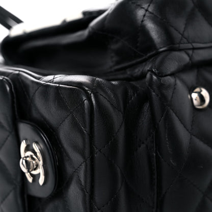 Chanel Calfskin Quilted Large Cambon Multipocket Reporter Black White 22 of 25