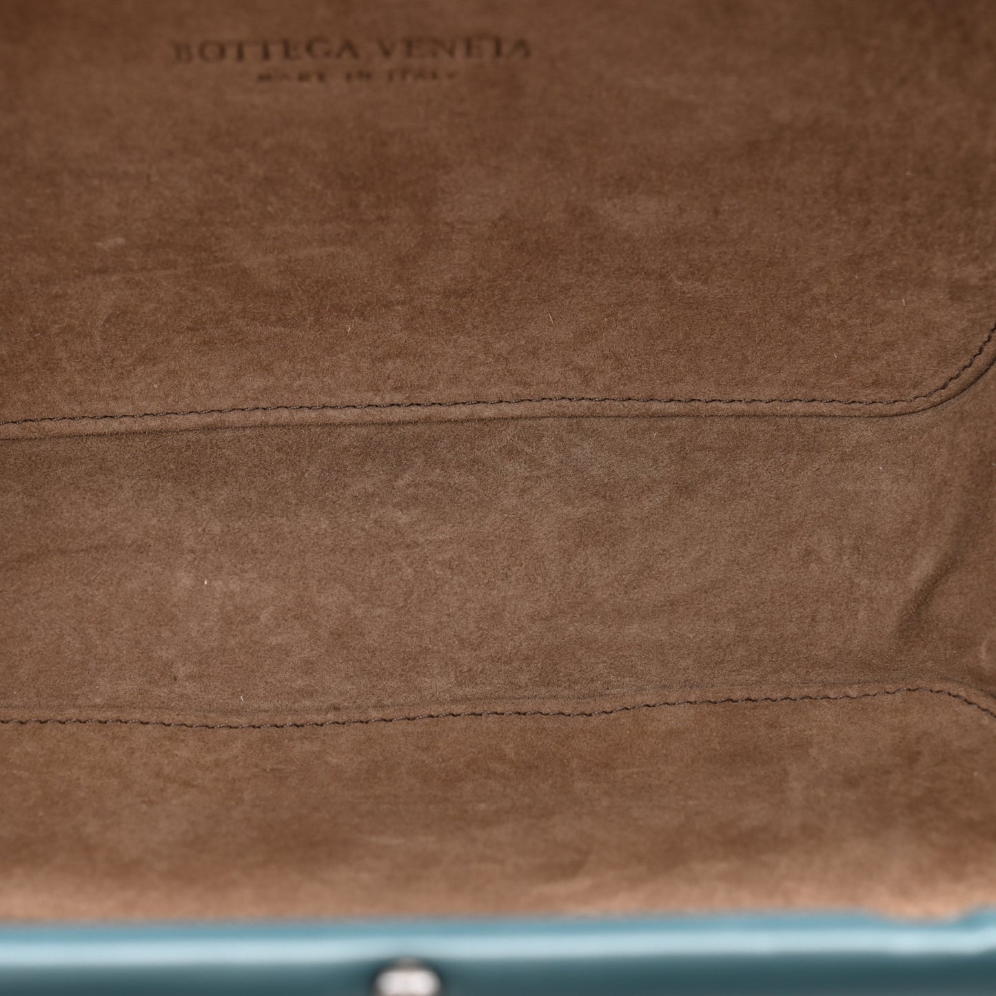 Nappa Intrecciato Chain Knot Clutch Mallard