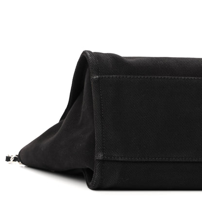 Chanel Canvas Pearl Medium Deauville Tote Black 8 of 10