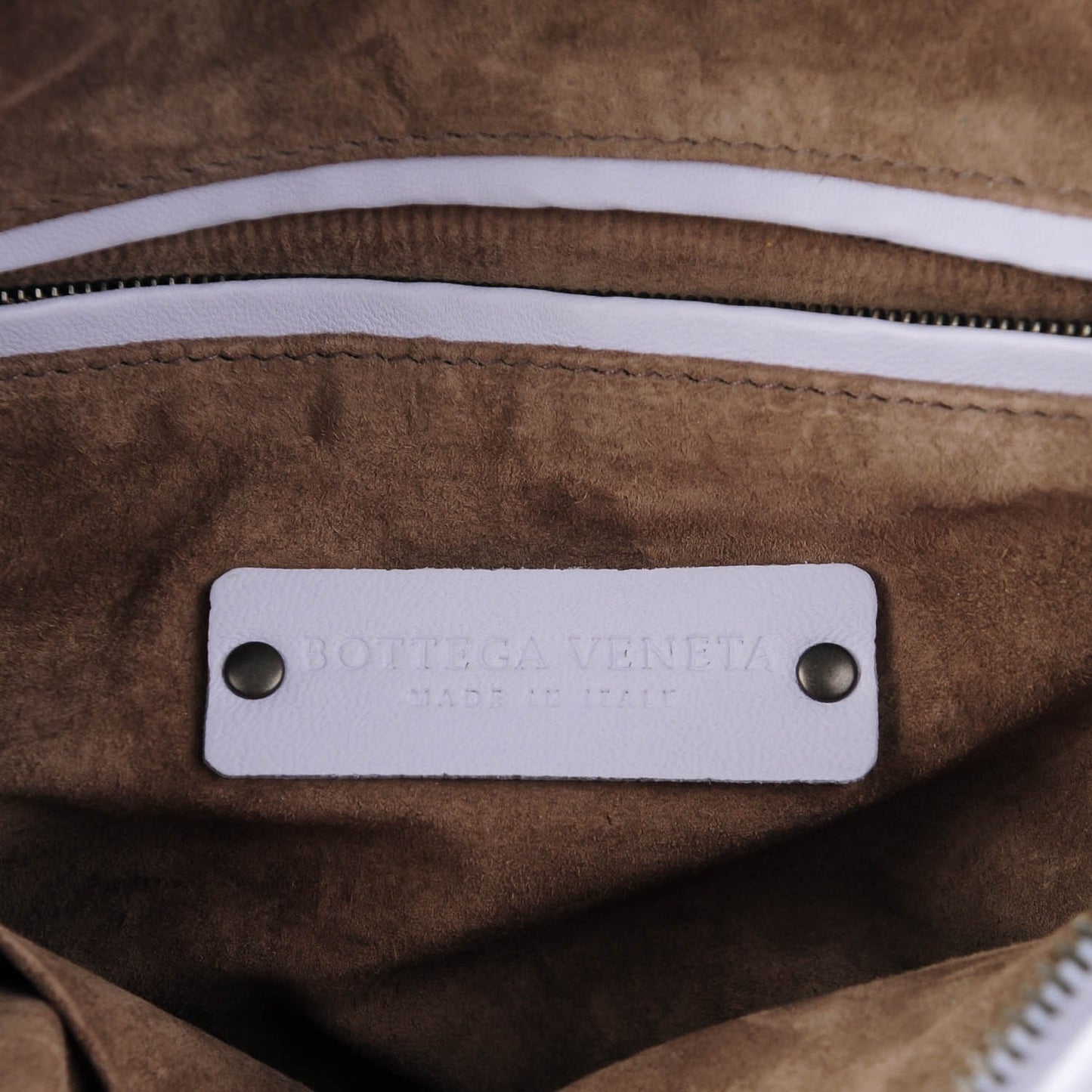 Nappa Intrecciato Pillow Crossbody Messenger Oyster Lilac