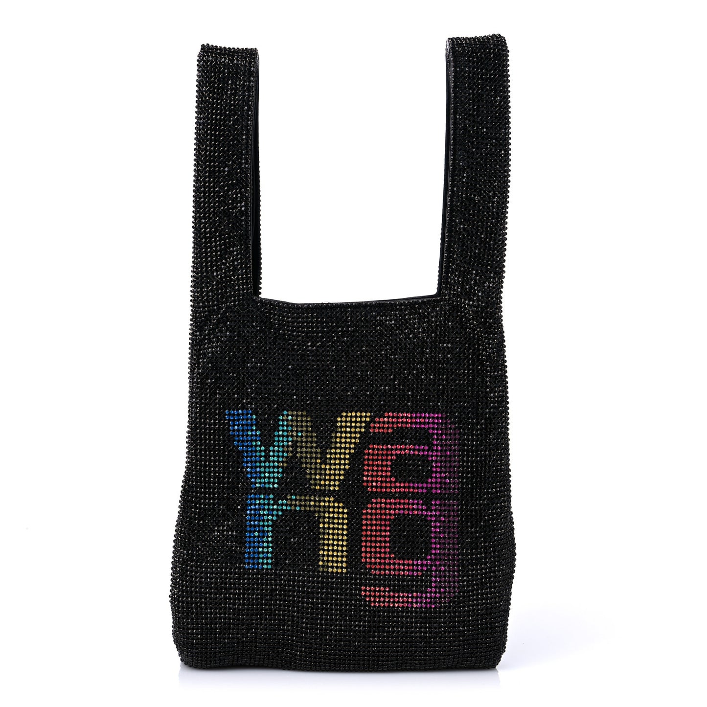 Crystal Mini Wanglock Shopper Black Rainbow