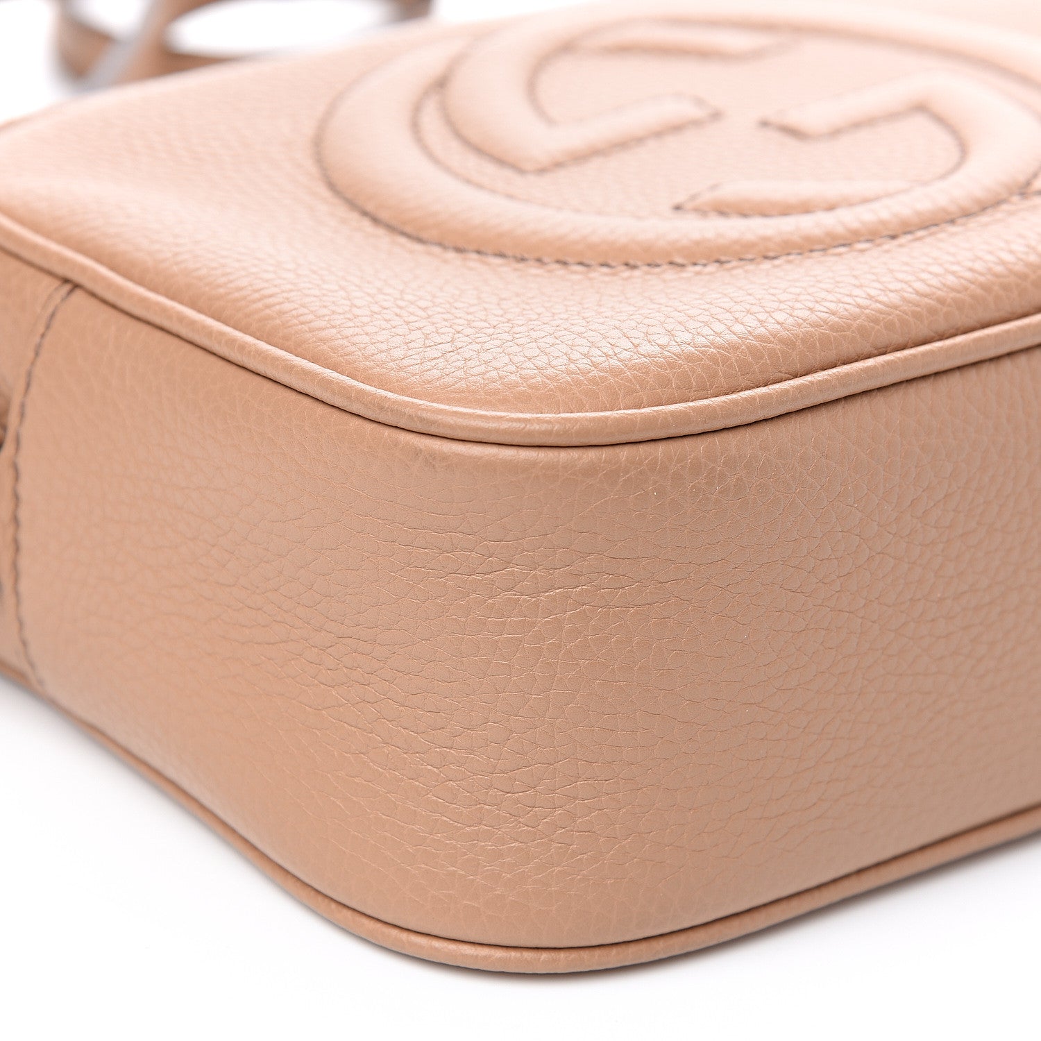 Gucci Pebbled Calfskin Small Soho Disco Bag Rose Beige 8 of 10