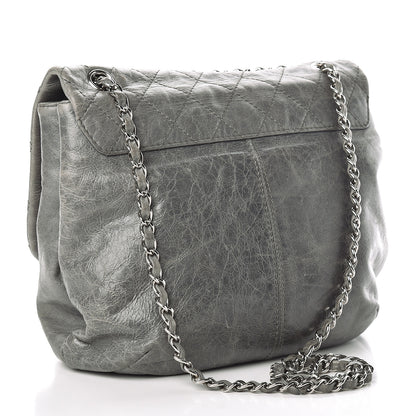 Chanel Shiny Lambskin Quilted Medium Trianon Messenger Flap Gris Fonce 3 of 11