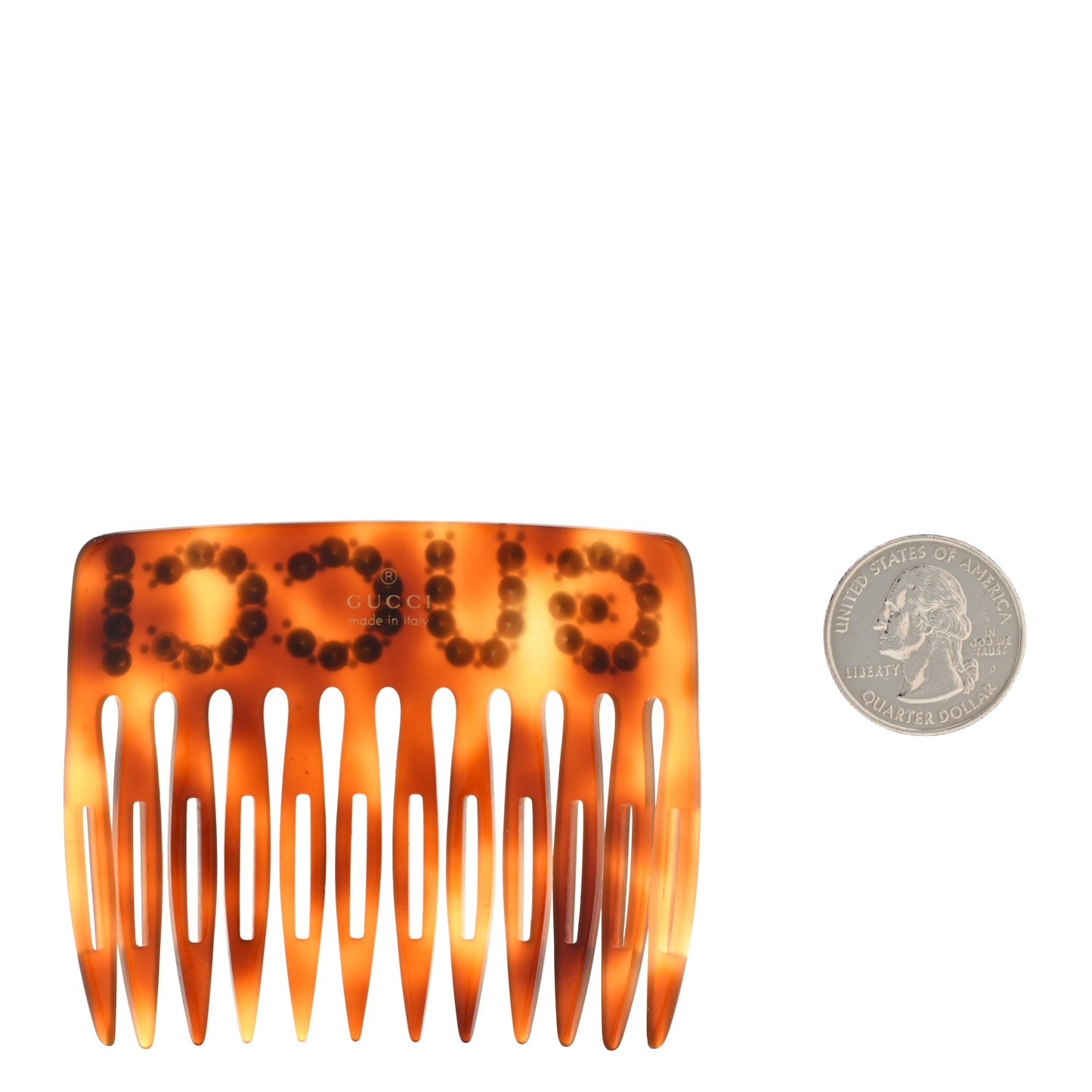 Resin Crystal Hair Comb Tortoiseshell