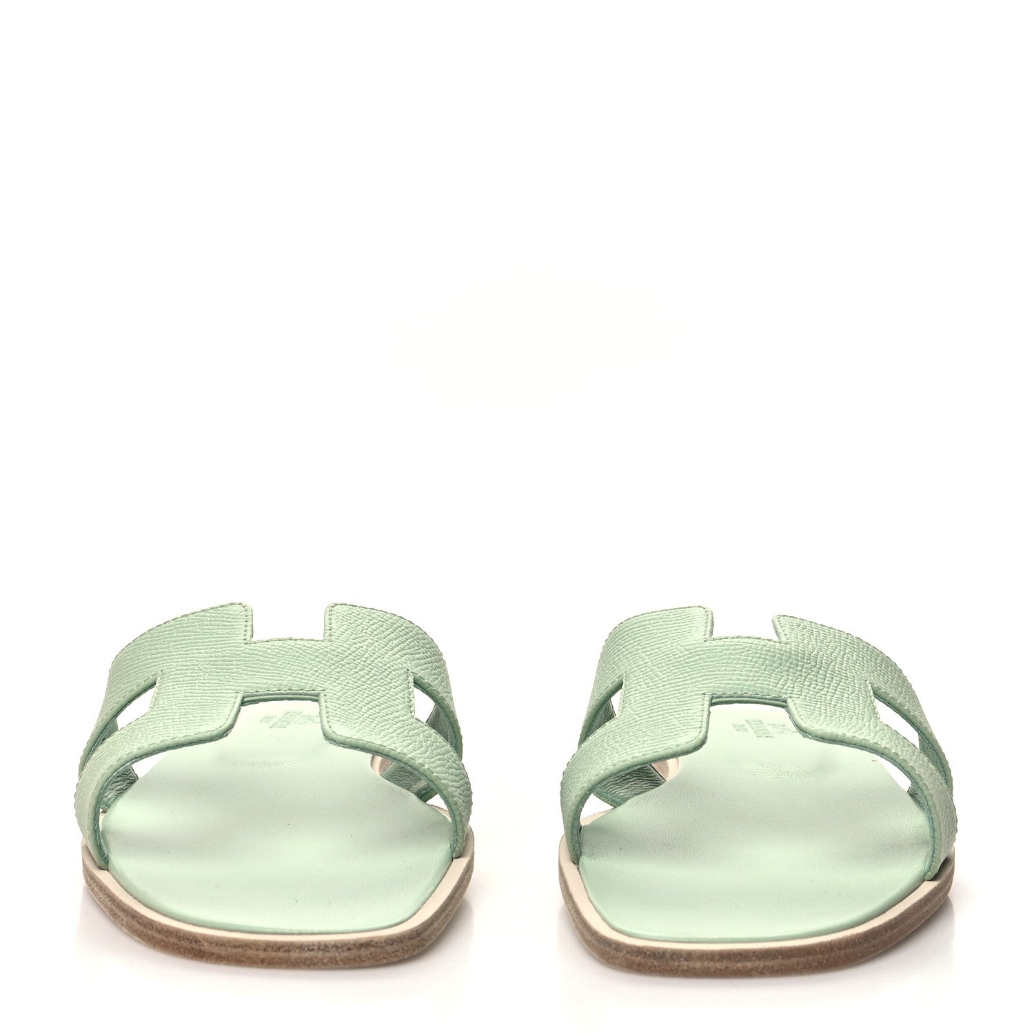 Hermes Epsom Oran Sandals 38 Vert Jade 2 of 9