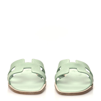 Hermes Epsom Oran Sandals 38 Vert Jade 2 of 9