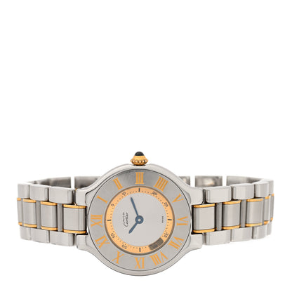 Cartier Stainless Steel 18K Yellow Gold 28mm Must De 21 Quartz Watch 2 of 5