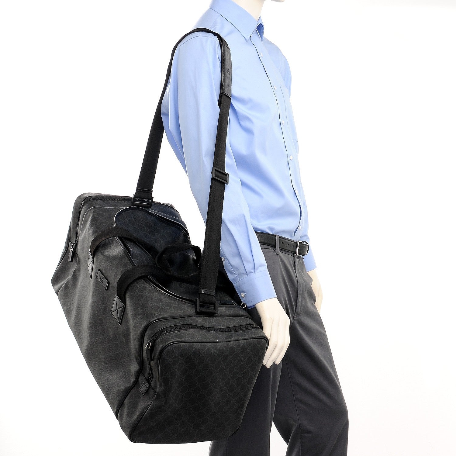 Gucci GG Plus Monogram Large Duffle Black 2 of 8