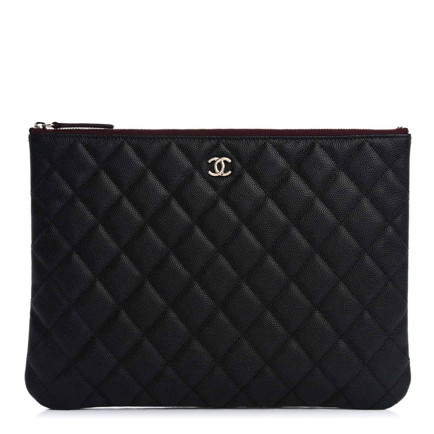Caviar Quilted Medium Cosmetic Case Black