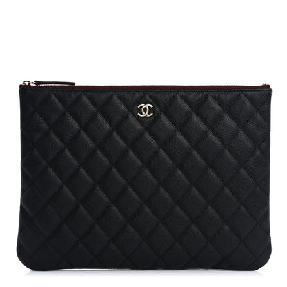 Chanel Caviar Quilted Medium Cosmetic Case Black 1 of 7