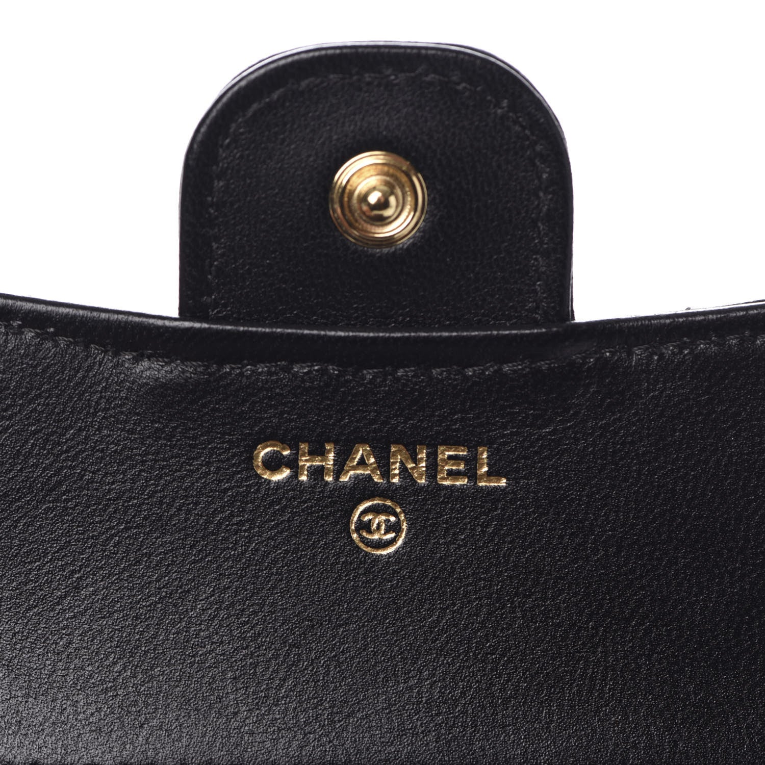 Chanel Lambskin Quilted Compact Flap Wallet Black 6 of 9