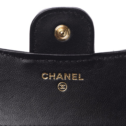 Chanel Lambskin Quilted Compact Flap Wallet Black 6 of 9