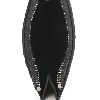 Saint Laurent Grain De Poudre Matelasse Chevron Monogram Fragments Zippered Card Case Coal 3 of 4