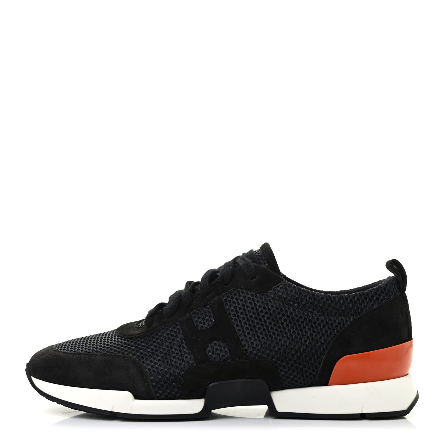Hermes Suede Mesh Starter Sneakers 41 Black 1 of 10