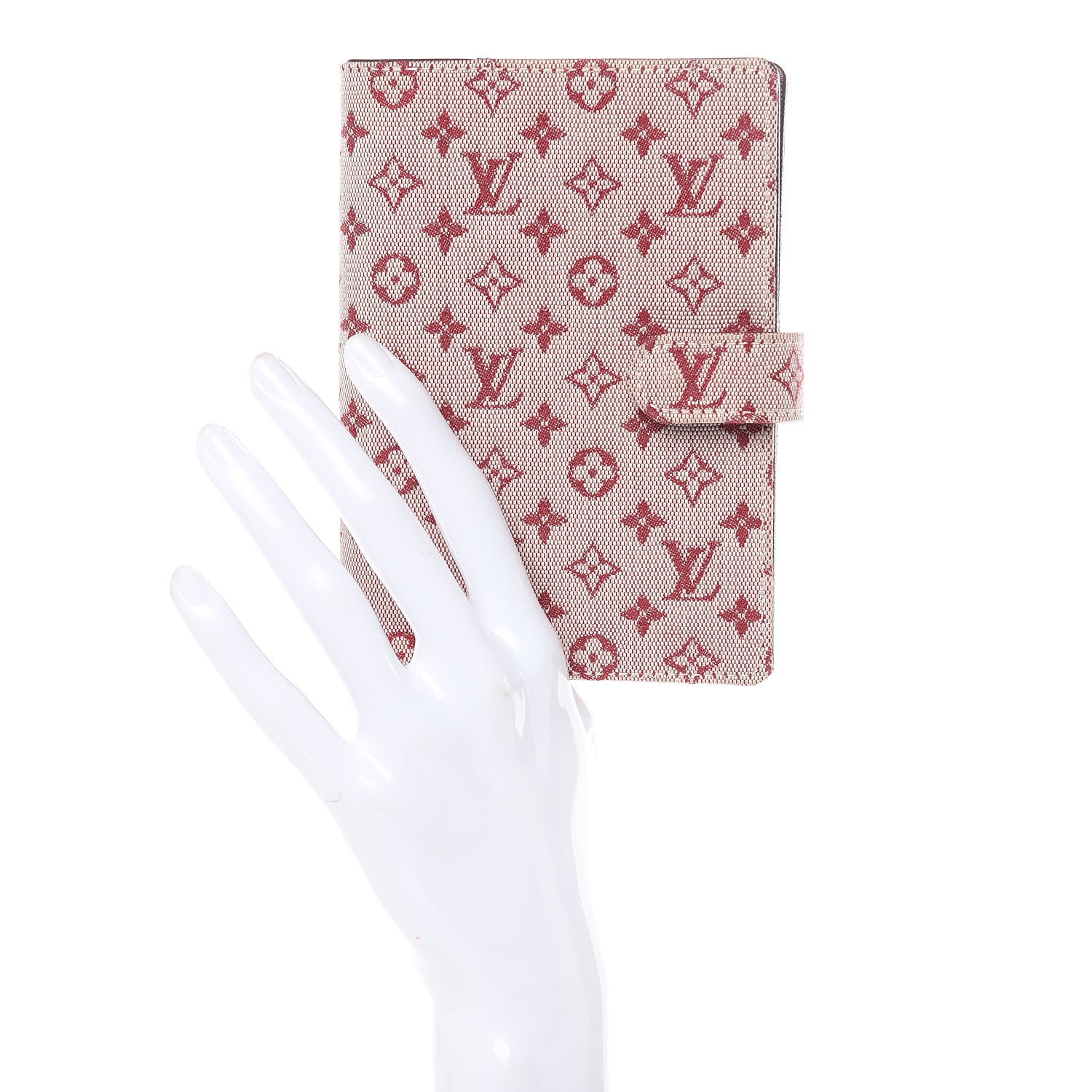 Louis Vuitton Mini Lin Small Ring Agenda Cover Cherry 2 of 9