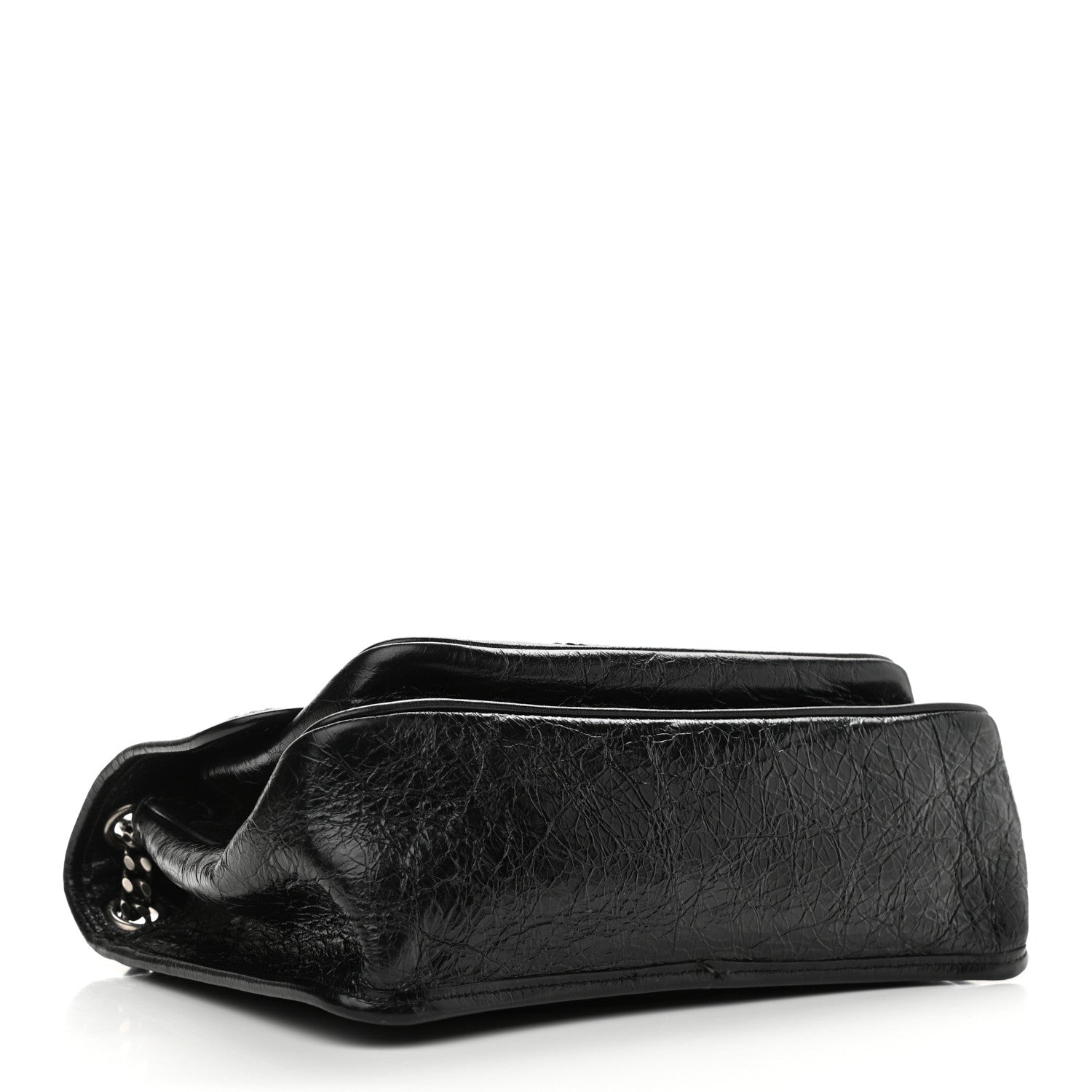 Saint Laurent Crinkled Calfskin Matelasse Monogram Medium Niki Chain Satchel Black 4 of 11