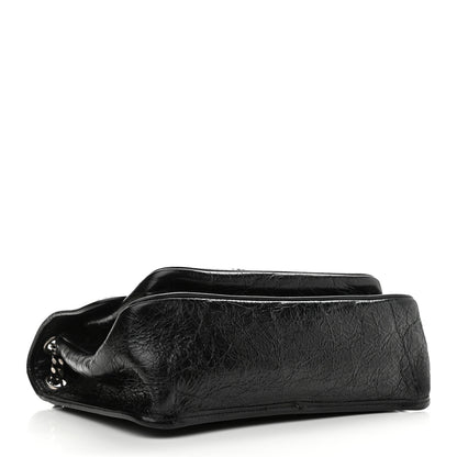 Saint Laurent Crinkled Calfskin Matelasse Monogram Medium Niki Chain Satchel Black 4 of 11
