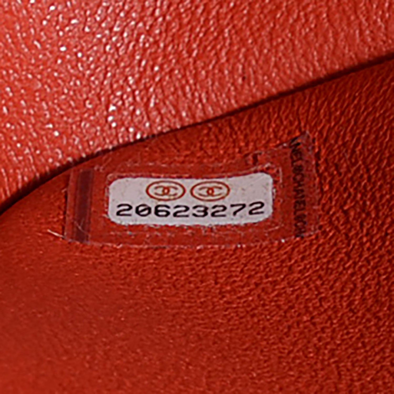 Chanel Pearly Caviar Quilted Jumbo Double Flap Orange 9 of 9