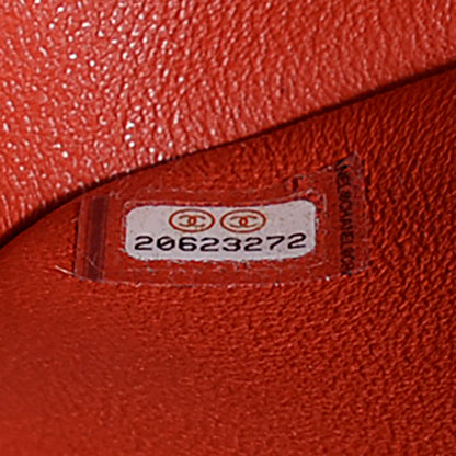 Chanel Pearly Caviar Quilted Jumbo Double Flap Orange 9 of 9