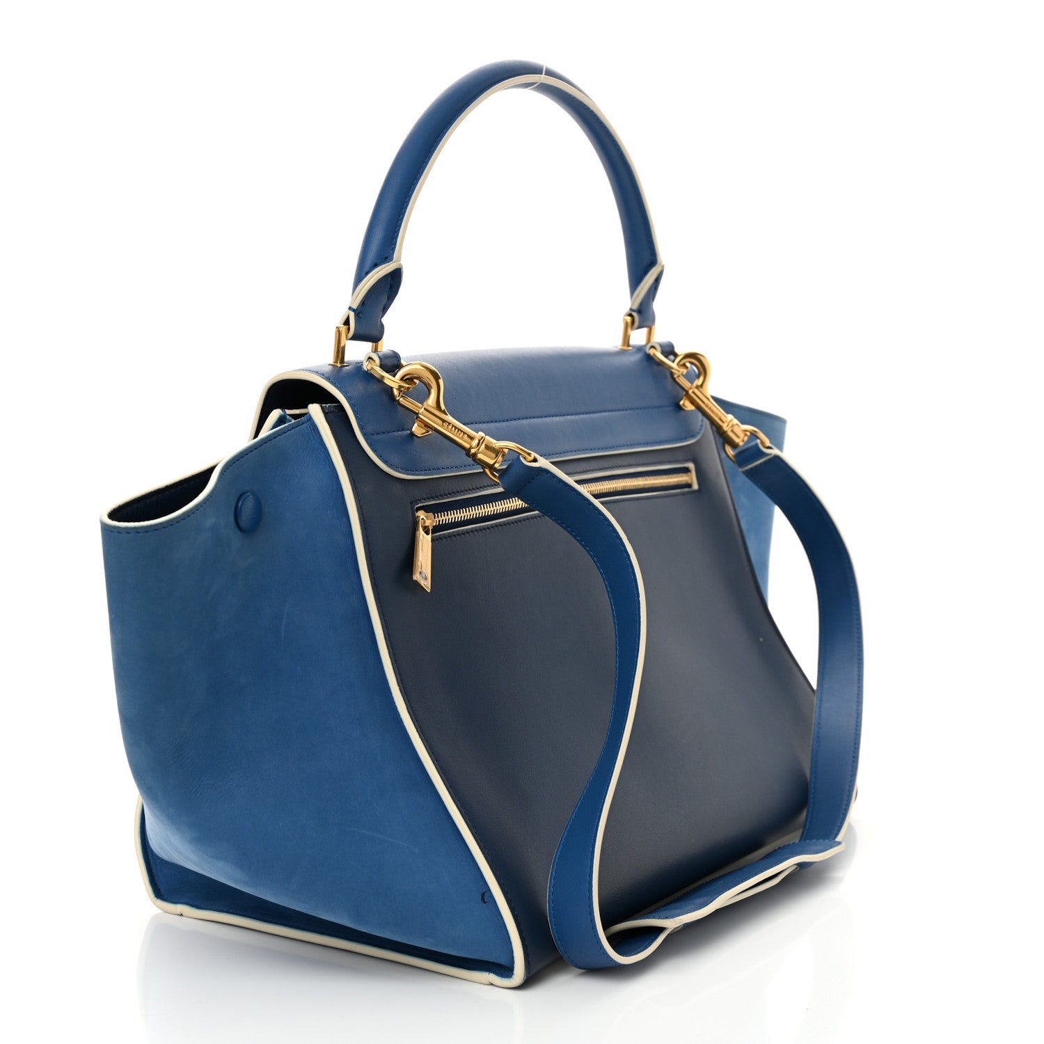 Celine Smooth Calfskin Suede Small Trapeze Turquoise 3 of 17