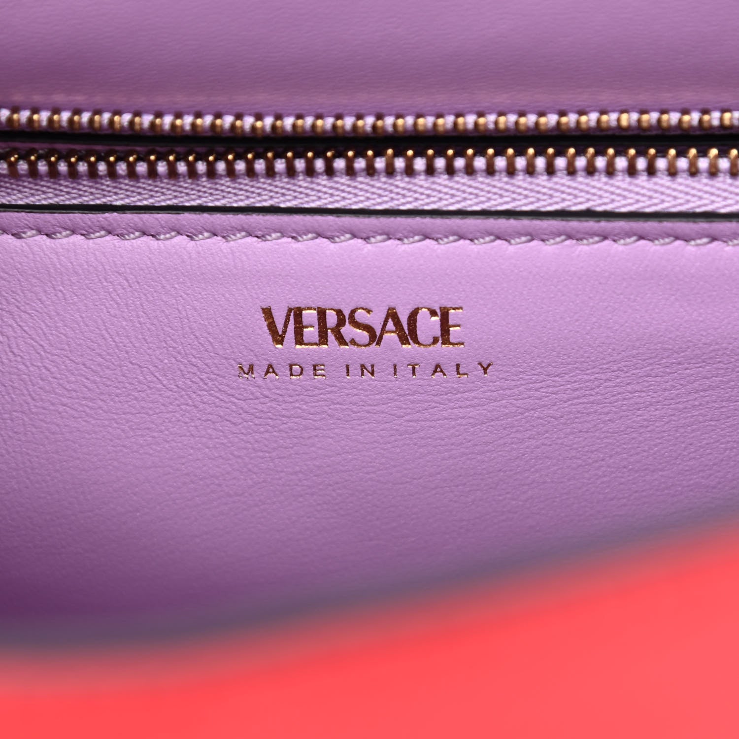 Versace Calfskin Medium La Medusa Top Handle Handbag Red 6 of 8