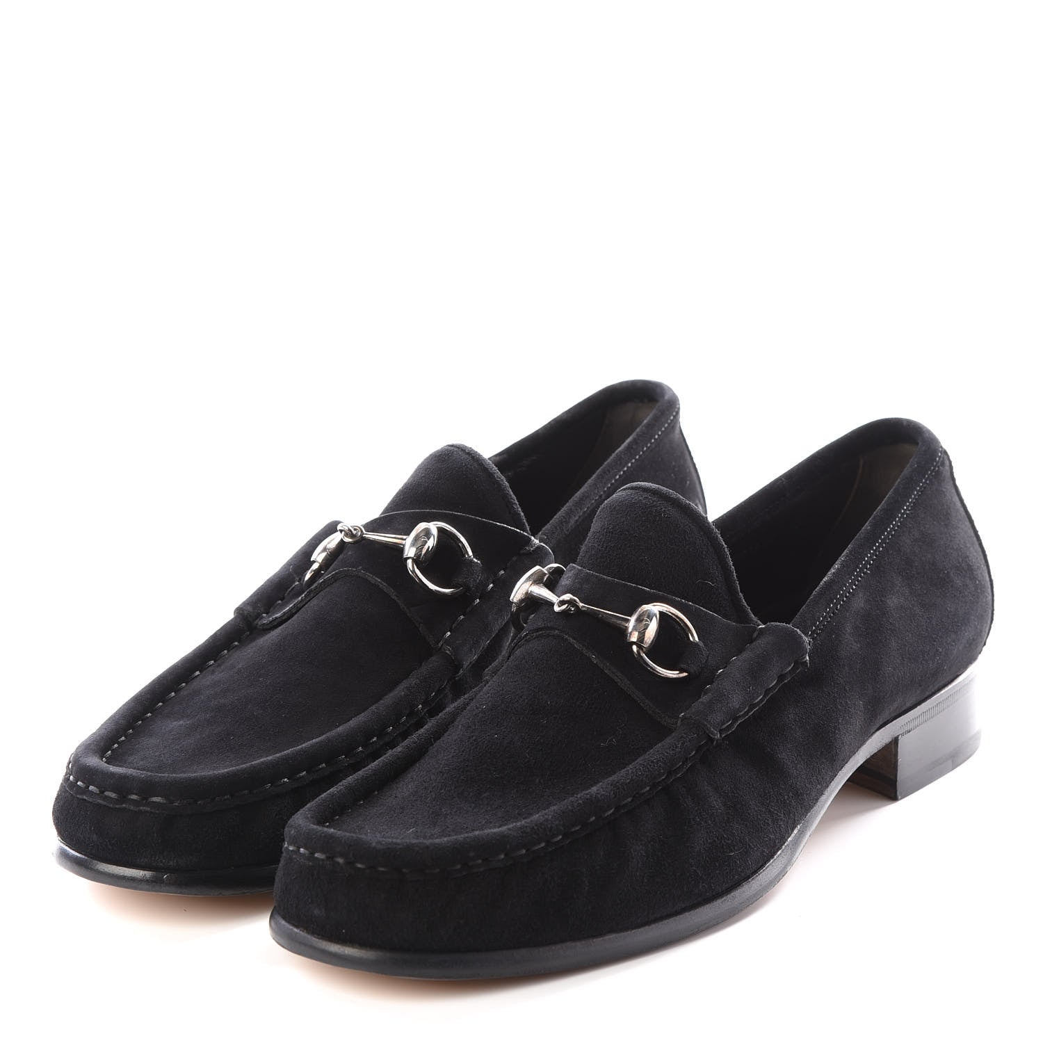 Gucci Suede Mens 1953 Horsebit Loafers 10 Black 2 of 9