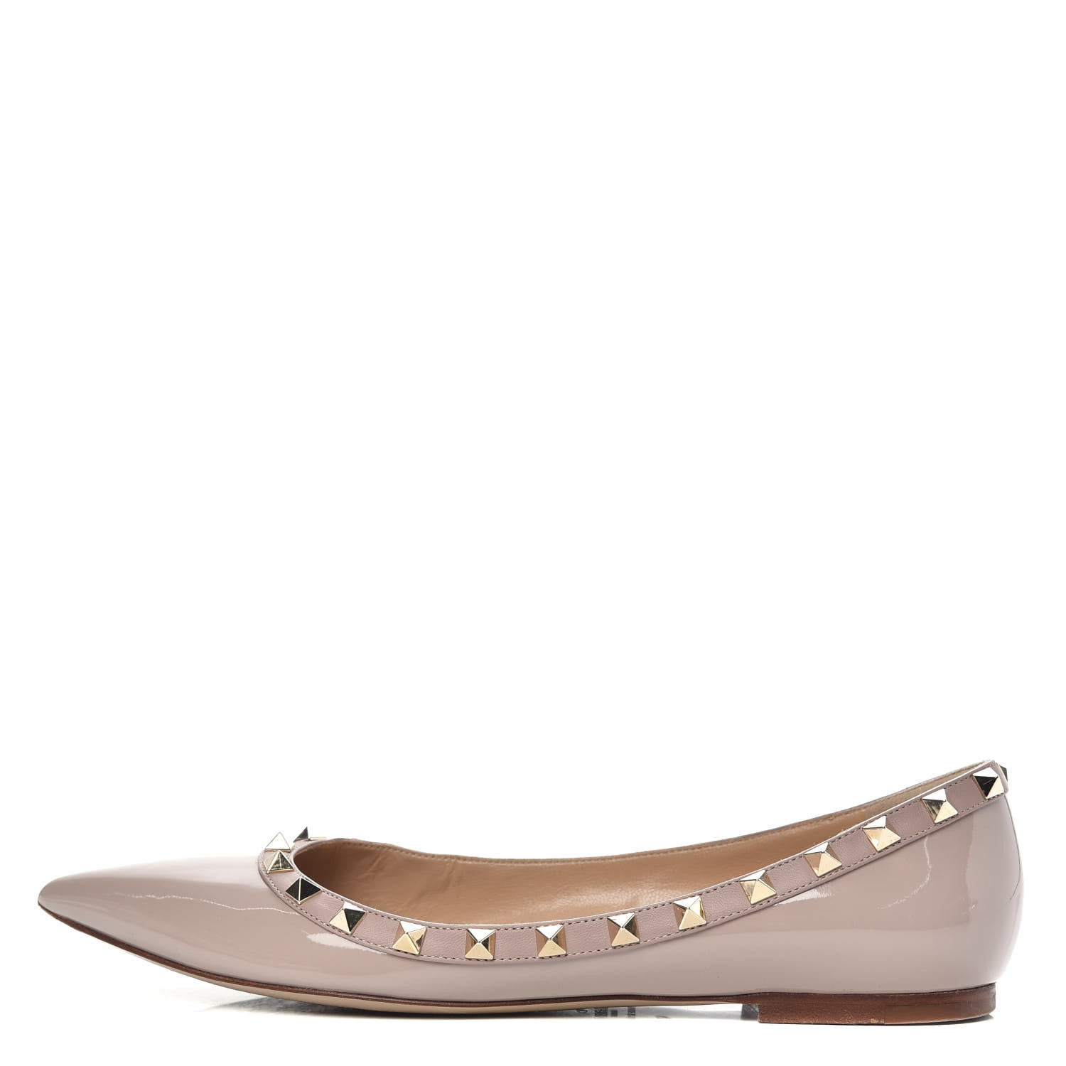Valentino Garavani Patent Rockstud Ballerina Flats 40 Poudre 1 of 10