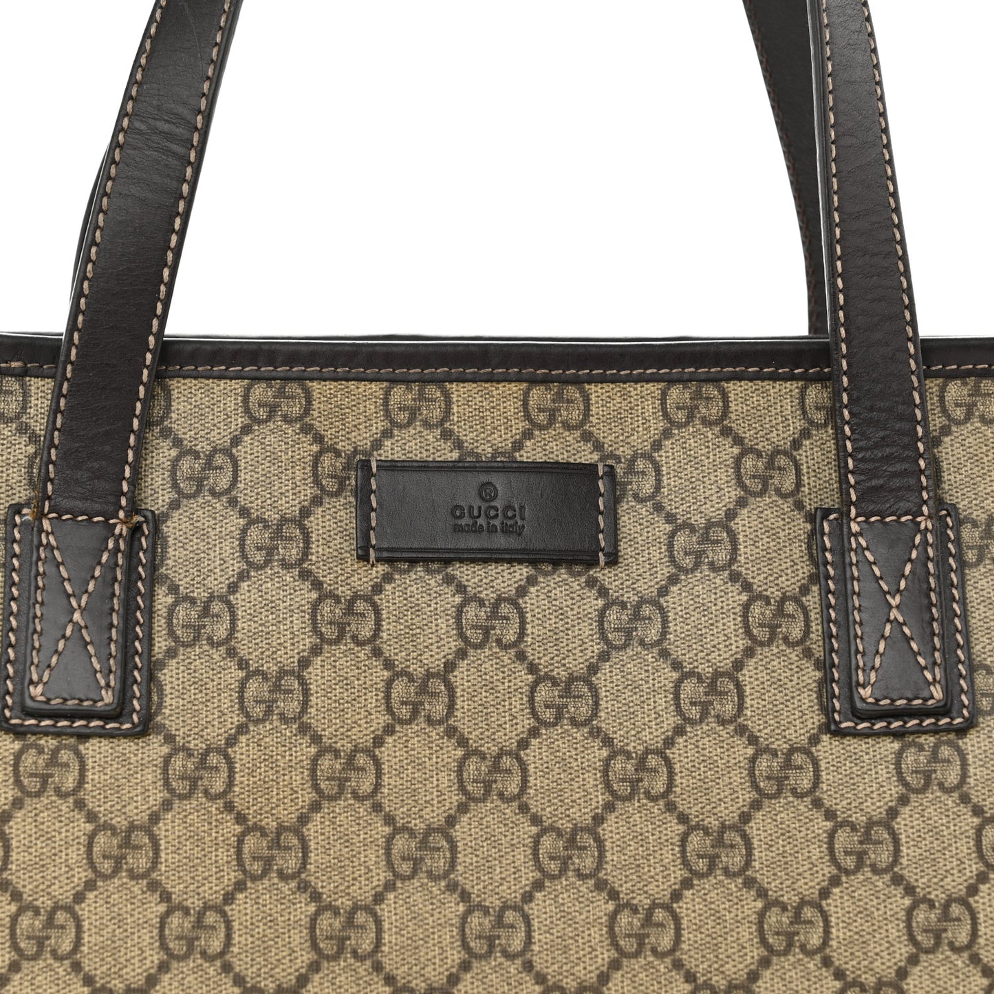 GG Supreme Monogram Small Joy Tote Dark Brown