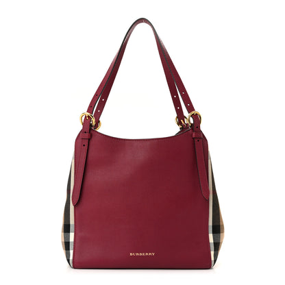 Burberry Grainy Calfskin House Check Small Canterbury Berry Pink 1 of 9