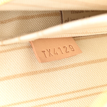 Louis Vuitton Damier Azur Neverfull MM GM Pochette Rose Ballerine 7 of 7