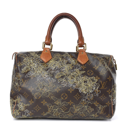 Louis Vuitton Monogram Dentelle Speedy 30 Gold 1 of 15
