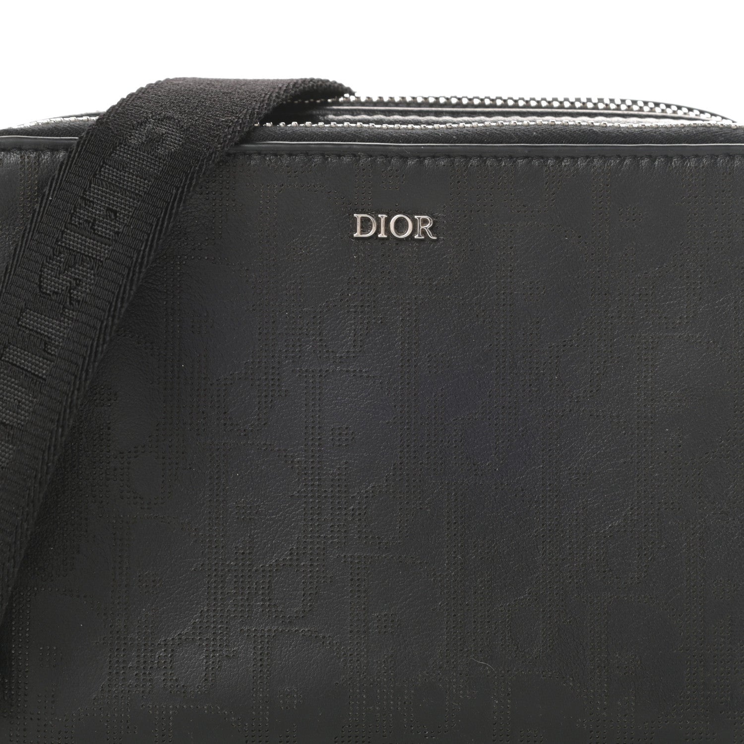 Christian Dior Calfskin Oblique Galaxy Perforated Messenger Black Multicolor 8 of 11