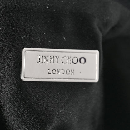 Jimmy Choo Satin Bead Embellished Callie Fringe Tassel Chain Evening Bag Black 6 of 8