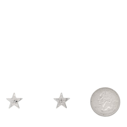Chanel Metal CC Star Earrings Silver 2 of 5