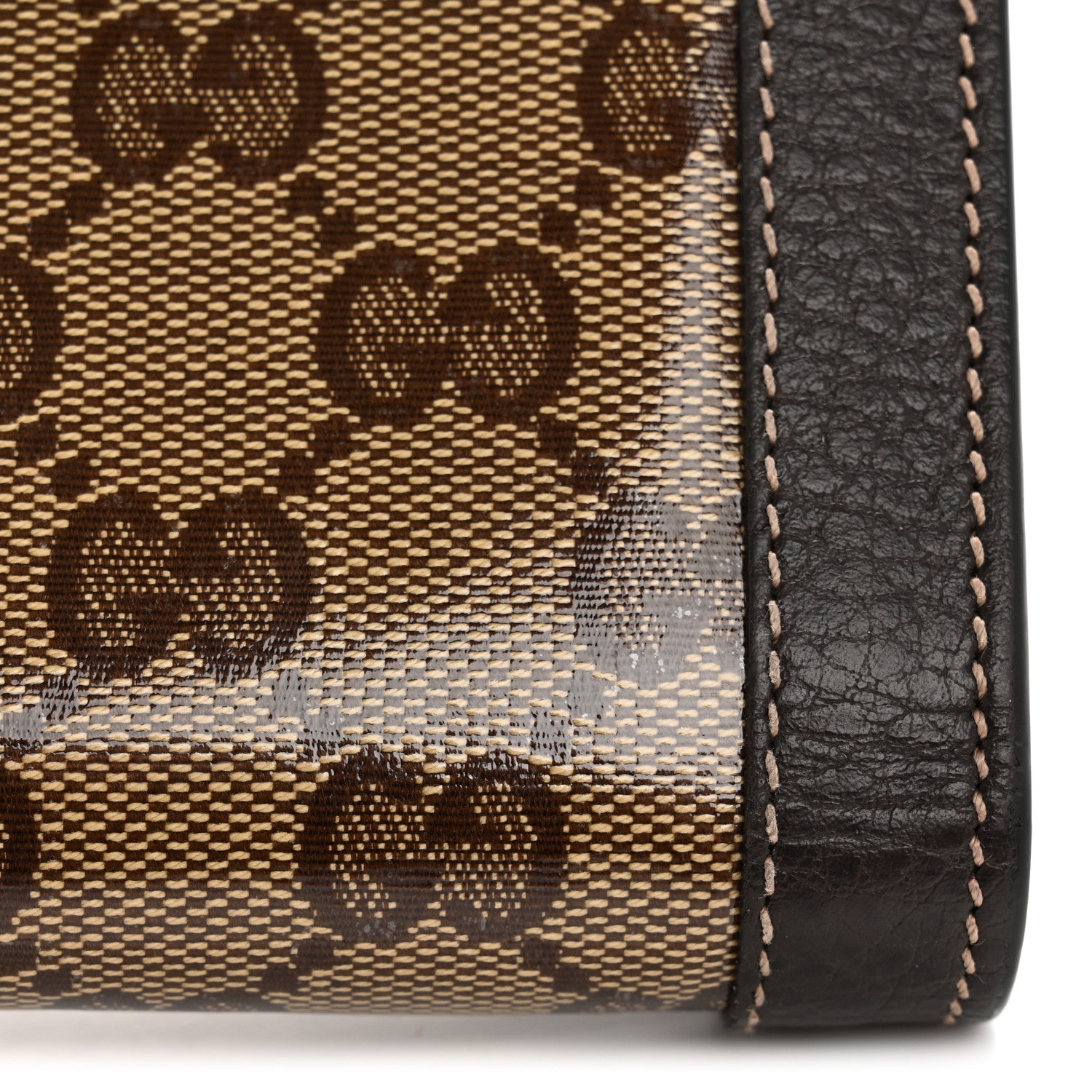 Gucci Crystal Monogram Continental Charmy Wallet Brown 10 of 10