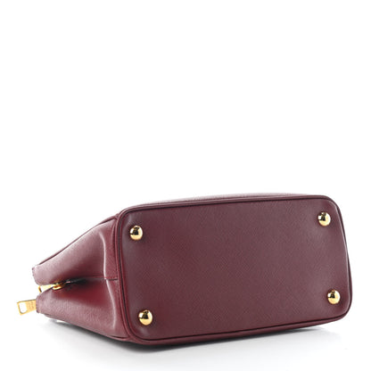 Prada Saffiano Small Galleria Double Zip Tote Cerise 4 of 8