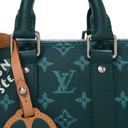 Louis Vuitton Monogram Heritage Keepall Bandouliere 25 Green 7 of 9