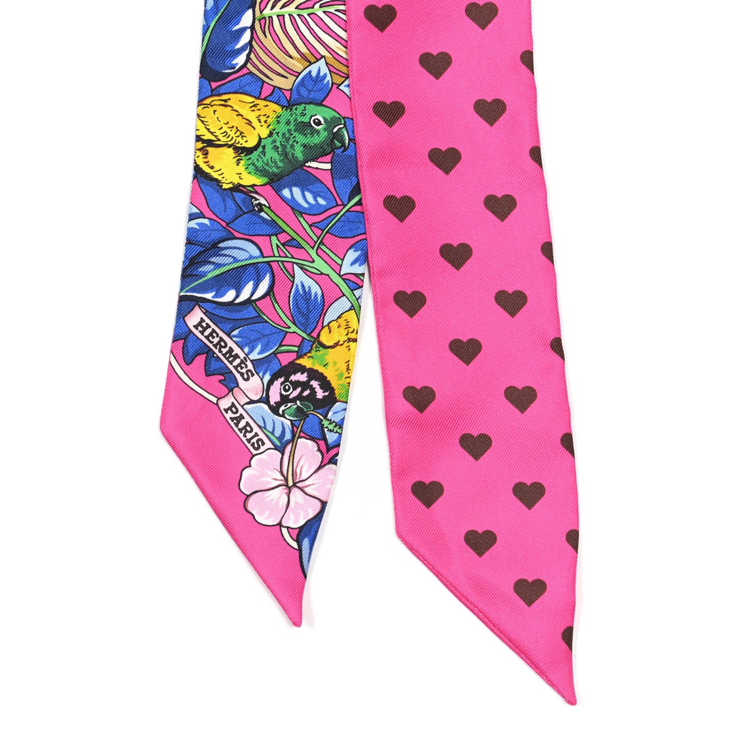 Silk Jungle Love Love Twilly Rose Vif Bleu Roy
