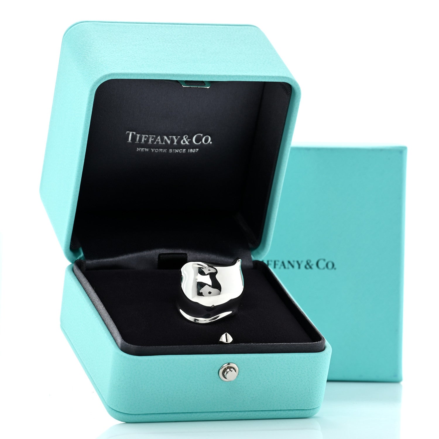 Tiffany Sterling Silver Elsa Peretti Bone Ring 54 7 5 of 5