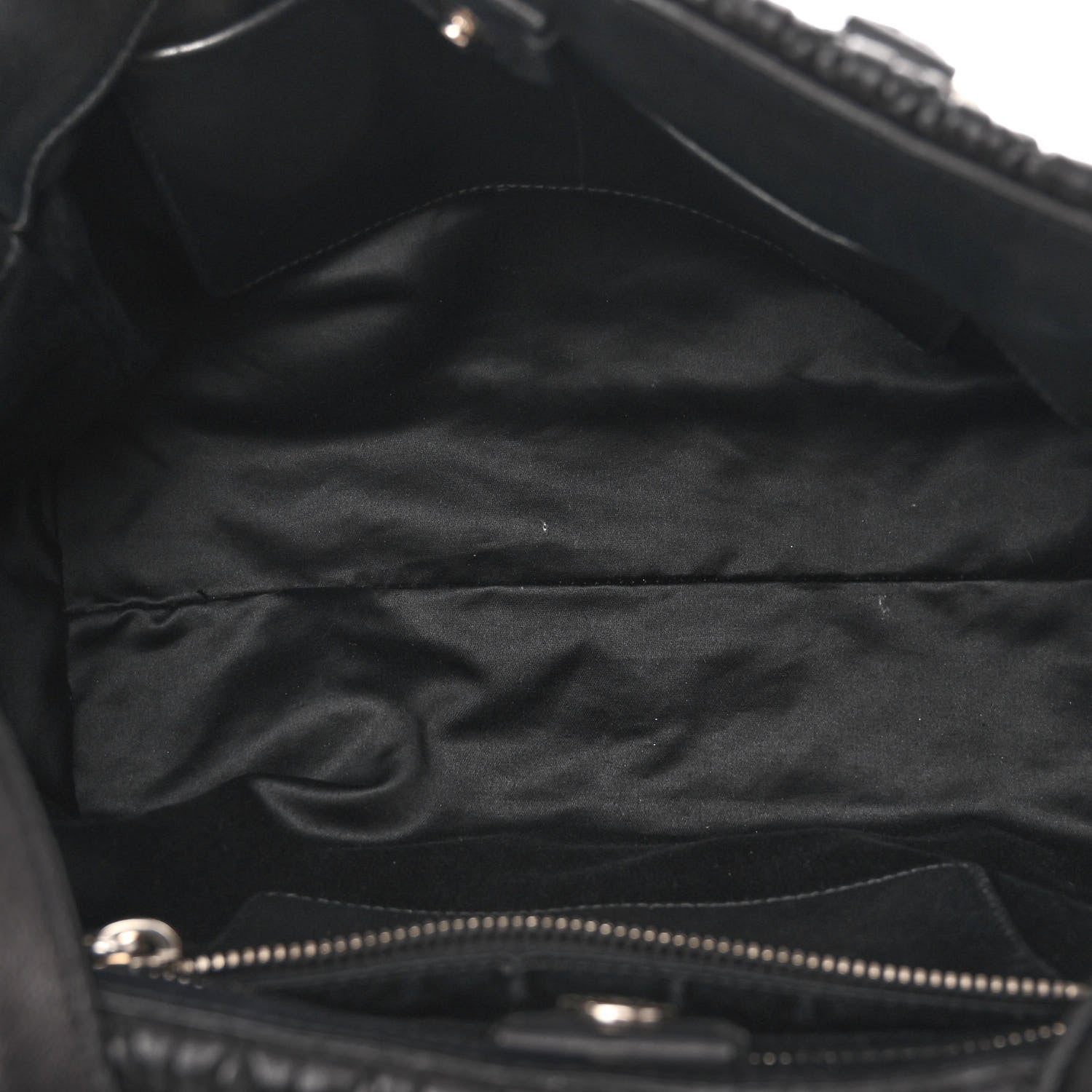 Miu Miu Nappa Matelasse Swarovski Crystal Tote Black 5 of 9
