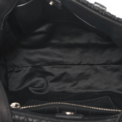 Miu Miu Nappa Matelasse Swarovski Crystal Tote Black 5 of 9