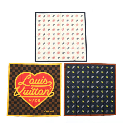 Louis Vuitton X NIGO Cotton Silk LV Made Bandana Set Multicolor 1 of 10