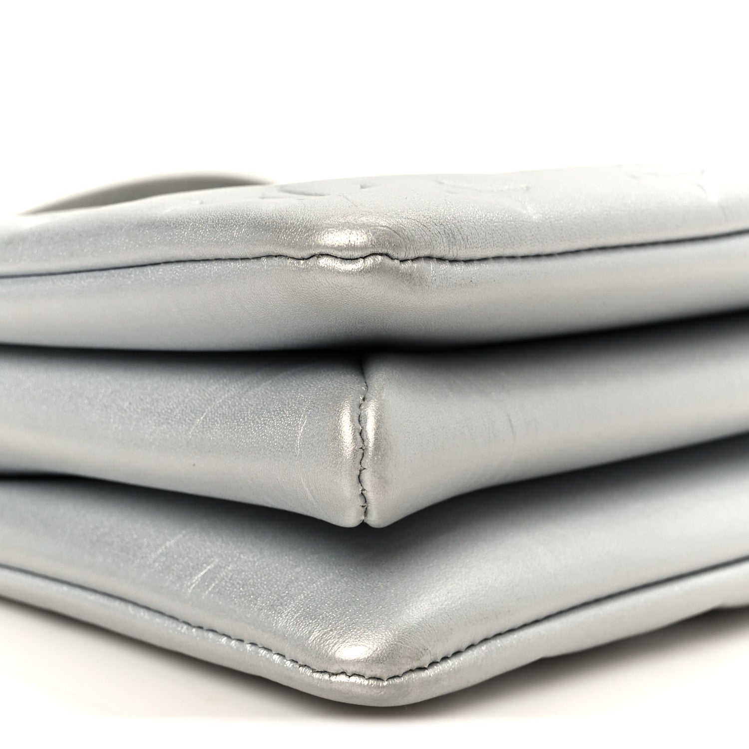 Louis Vuitton Metallic Lambskin Embossed Monogram Coussin BB Silver 10 of 11
