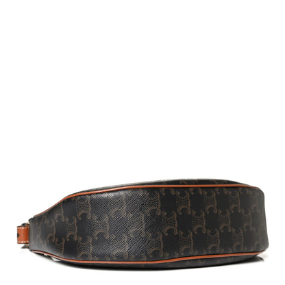 Celine Triomphe Canvas Calfskin Ava Shoulder Bag Tan 6 of 21